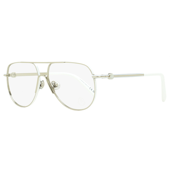 Moncler Pilot Eyeglasses ML5202 016 Palladium/Ivory 56mm - Picture 1 of 2